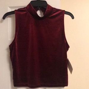 XMAS Cute red velvet crop top!!